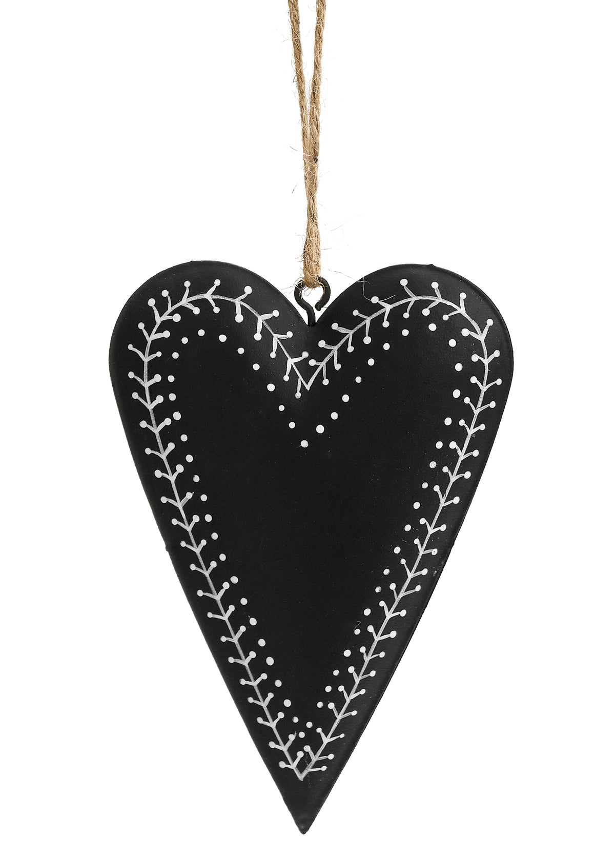 Iron Heart Ornament | White