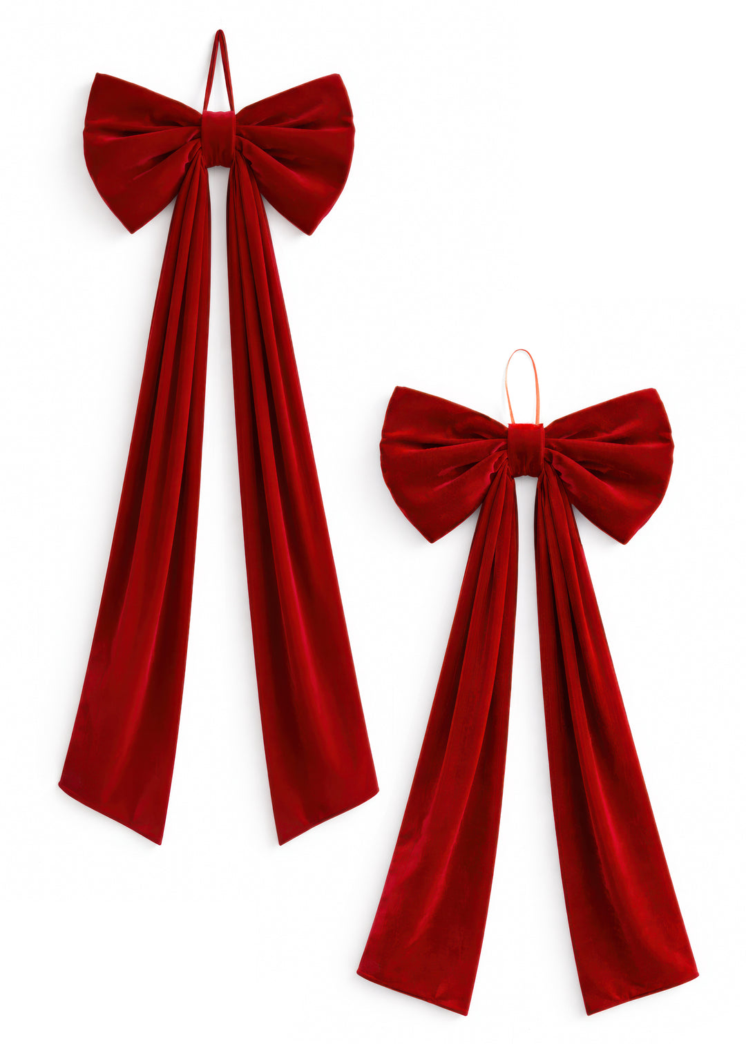 Velvet Bow | Large | Dark Red
