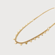 Gold Chain & Mini Metal Flat | Anklet