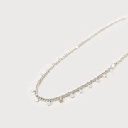 Silver Chain & Mini Metal Flat | Anklet