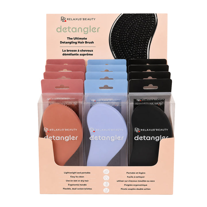 Ultimate Detangling Brush counter displayer of 12 in three colours