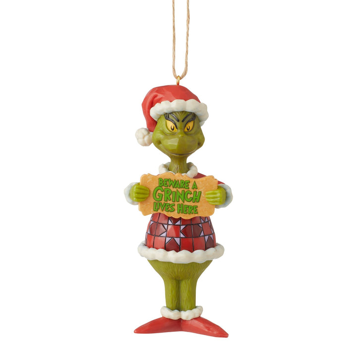Beware a Grinch Lives Here | Ornament
