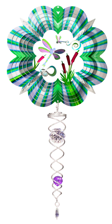 3D DRAGONFLY W/SMALL CRYSTAL TWISTER