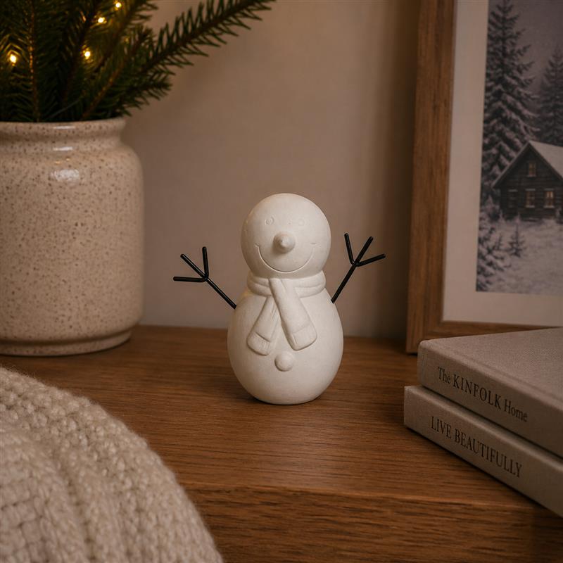 Snowman, Scarf, White