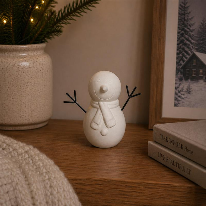 Snowman, Scarf, White
