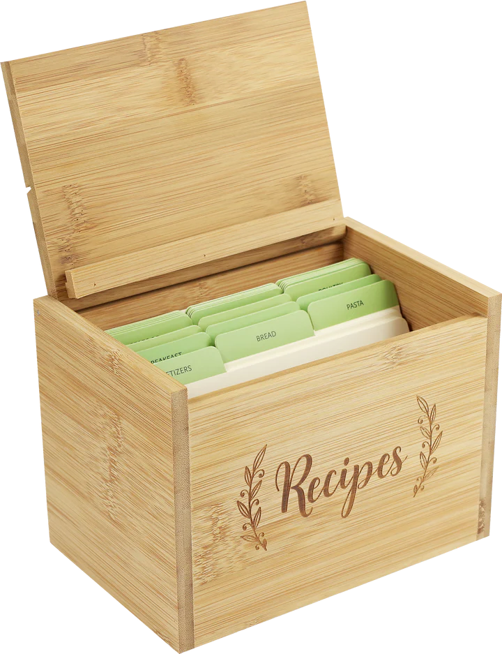 Bamboo Recipe Box