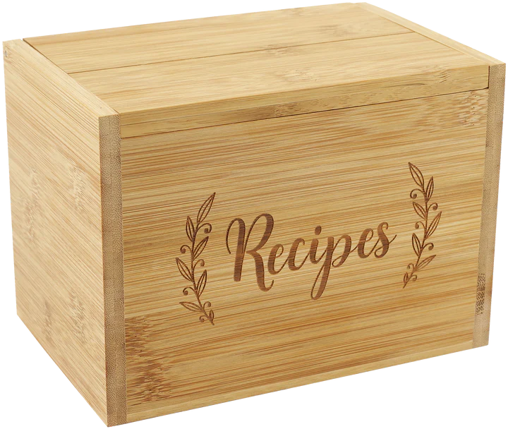 Bamboo Recipe Box