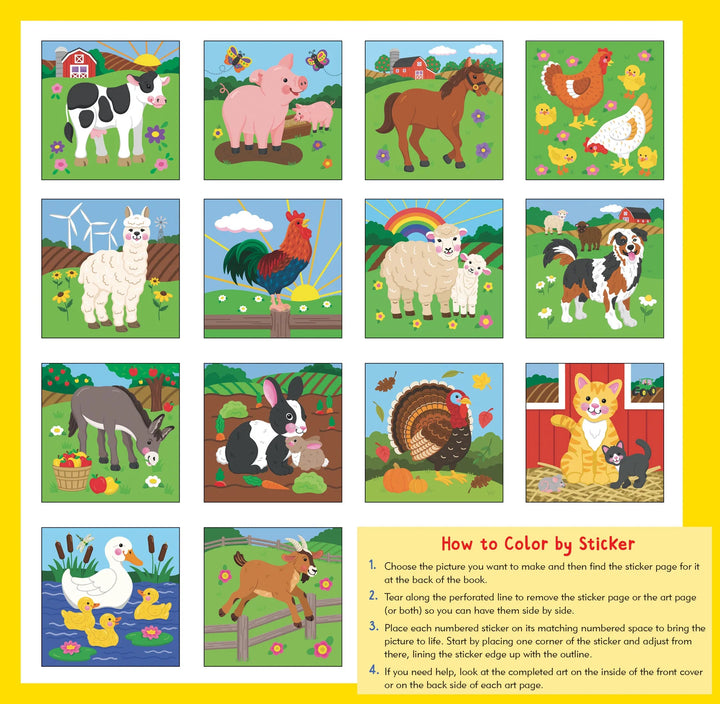 Color By Sticker - Farm Animals