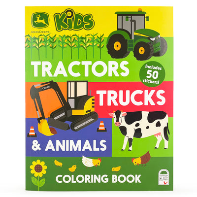 John Deere Kids Tractors, Trucks &amp; Animals Coloring Book