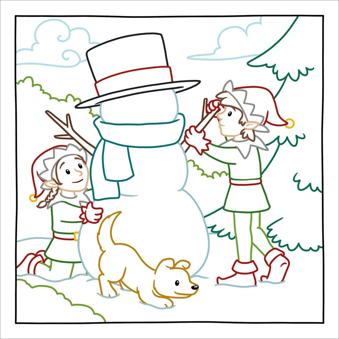 Magic Paper Coloring Book: Merry Christmas!