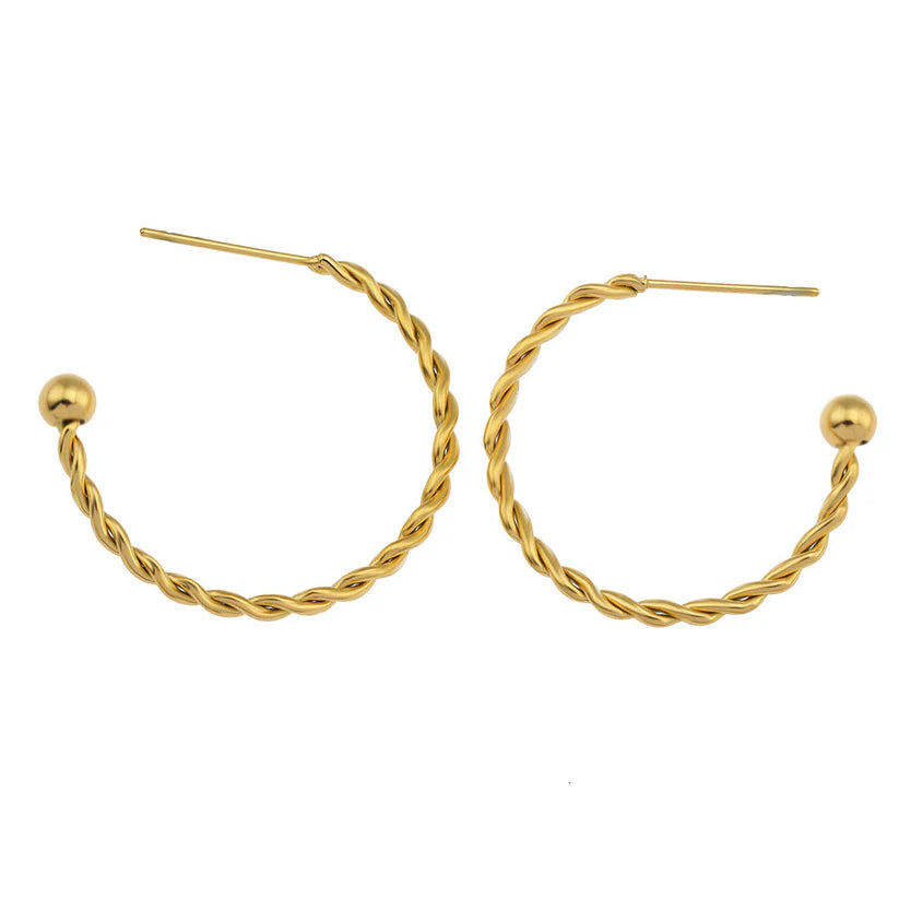 Anna Rope Textured Hoop | Earring
