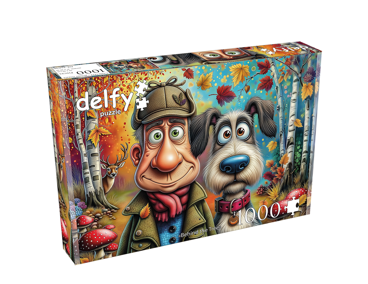 Behind the Tree 1000 piece Delfy puzzle box