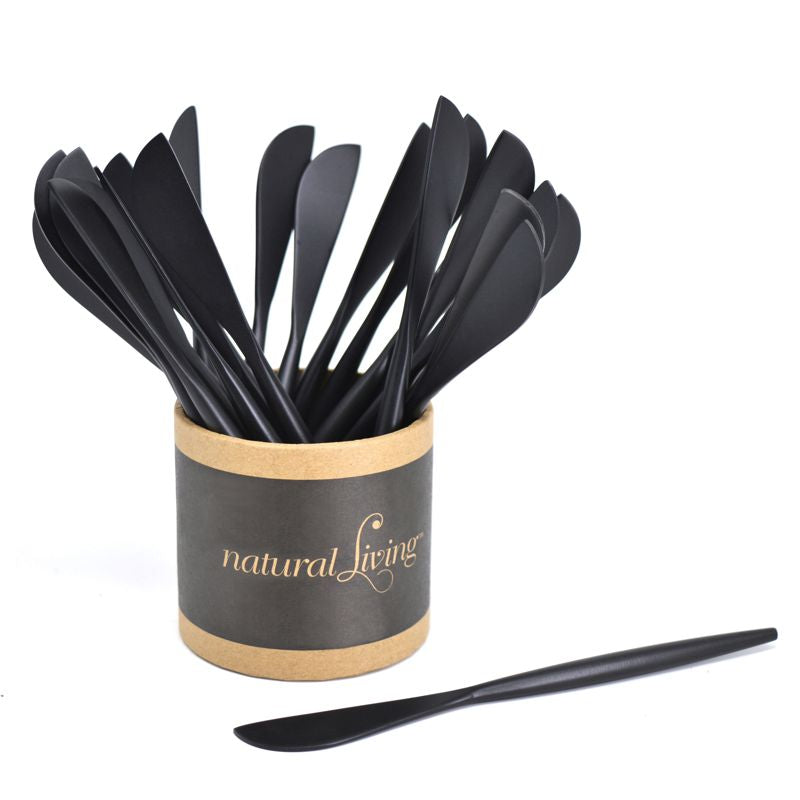Small black matte cheese spreader