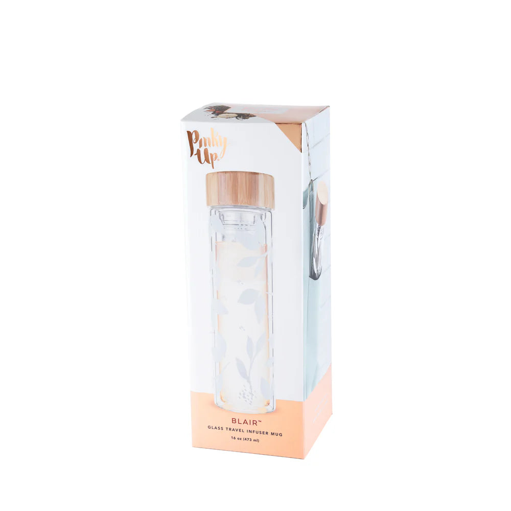 Blair™ White Leaves Travel Mug