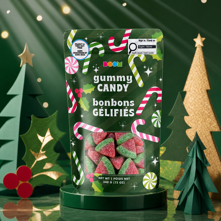 Boom Candy Green Candy Canes gummy candy 340g bag