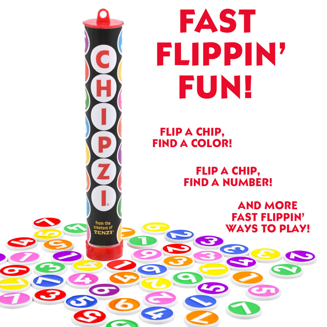 CHIPZI game with colourful numbered chips
