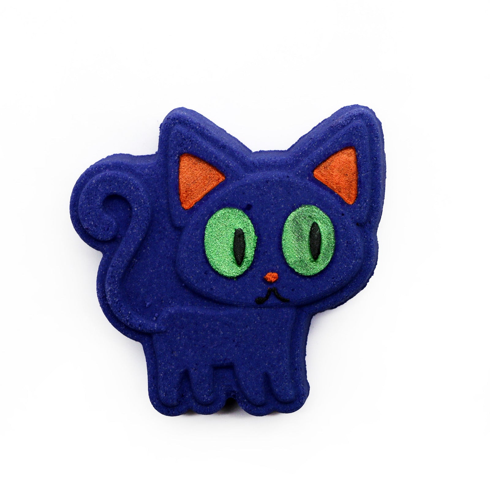 Halloween Cat bath bomb with glowing green eyes by The Bomb Bar