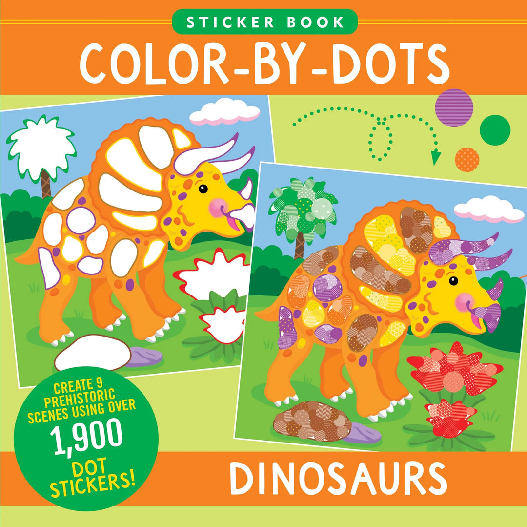 Color By Dots Sticker Book - Dinosaurs