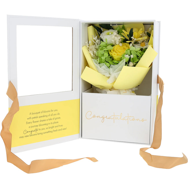Congratulations - Yellow Preserved Floral Bouquet
