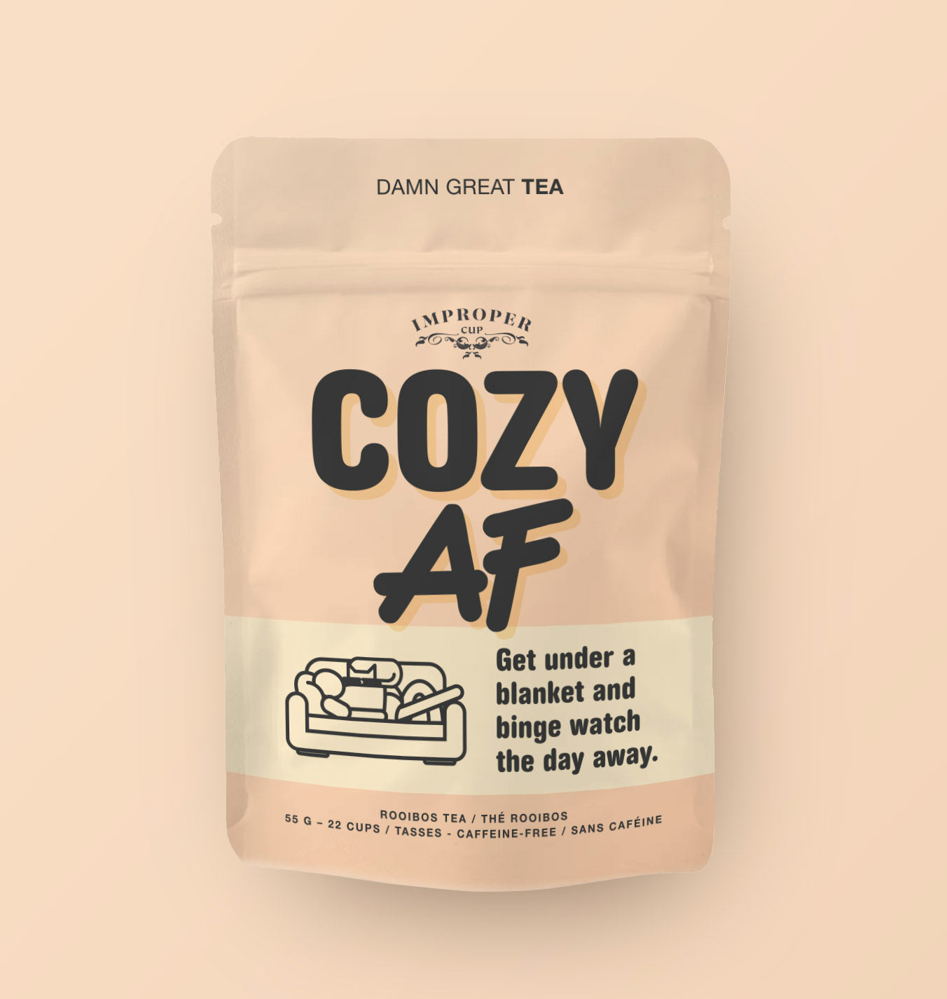 Cozy AF rooibos loose leaf tea by Improper Co.