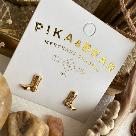 Dolly Cowboy Boot Stud | Earrings