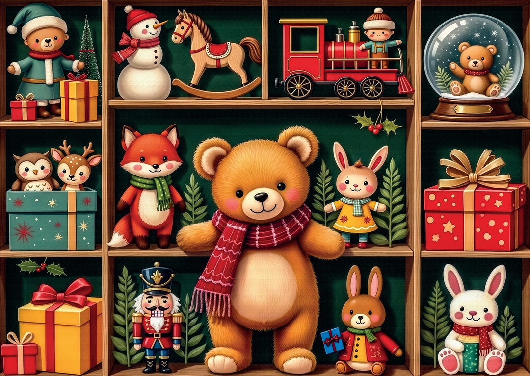 Festive Toy Display 1000 piece Delfy puzzle artwork