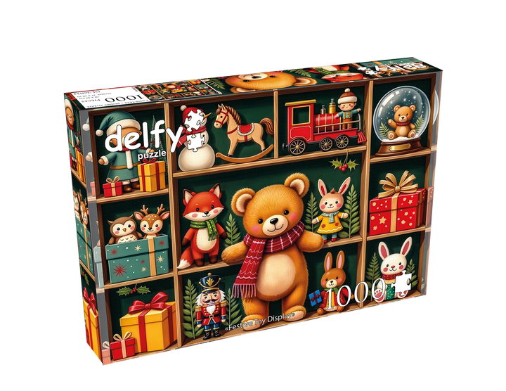 Festive Toy Display 1000 piece Delfy puzzle box