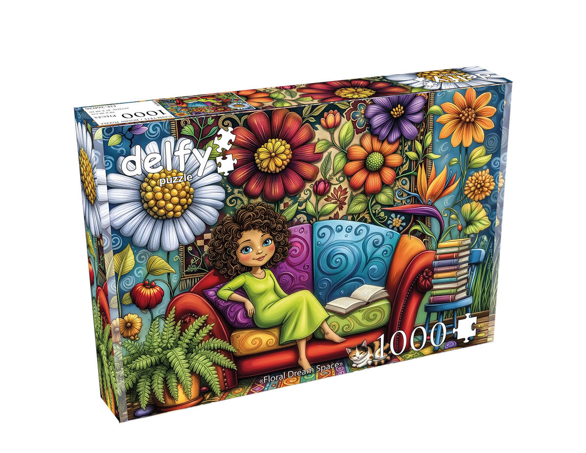 Floral Dream Space 1000 piece Delfy puzzle box