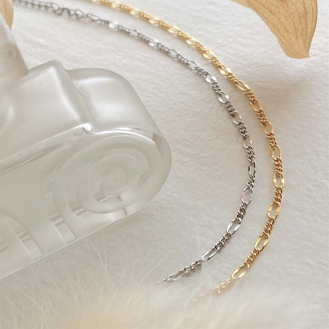 Figaro Flat Link Patterned | Necklace