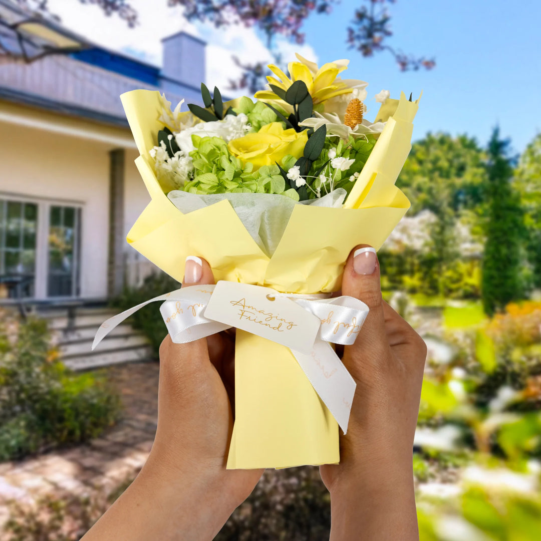 Friend - Yellow Preserved Floral Bouquet