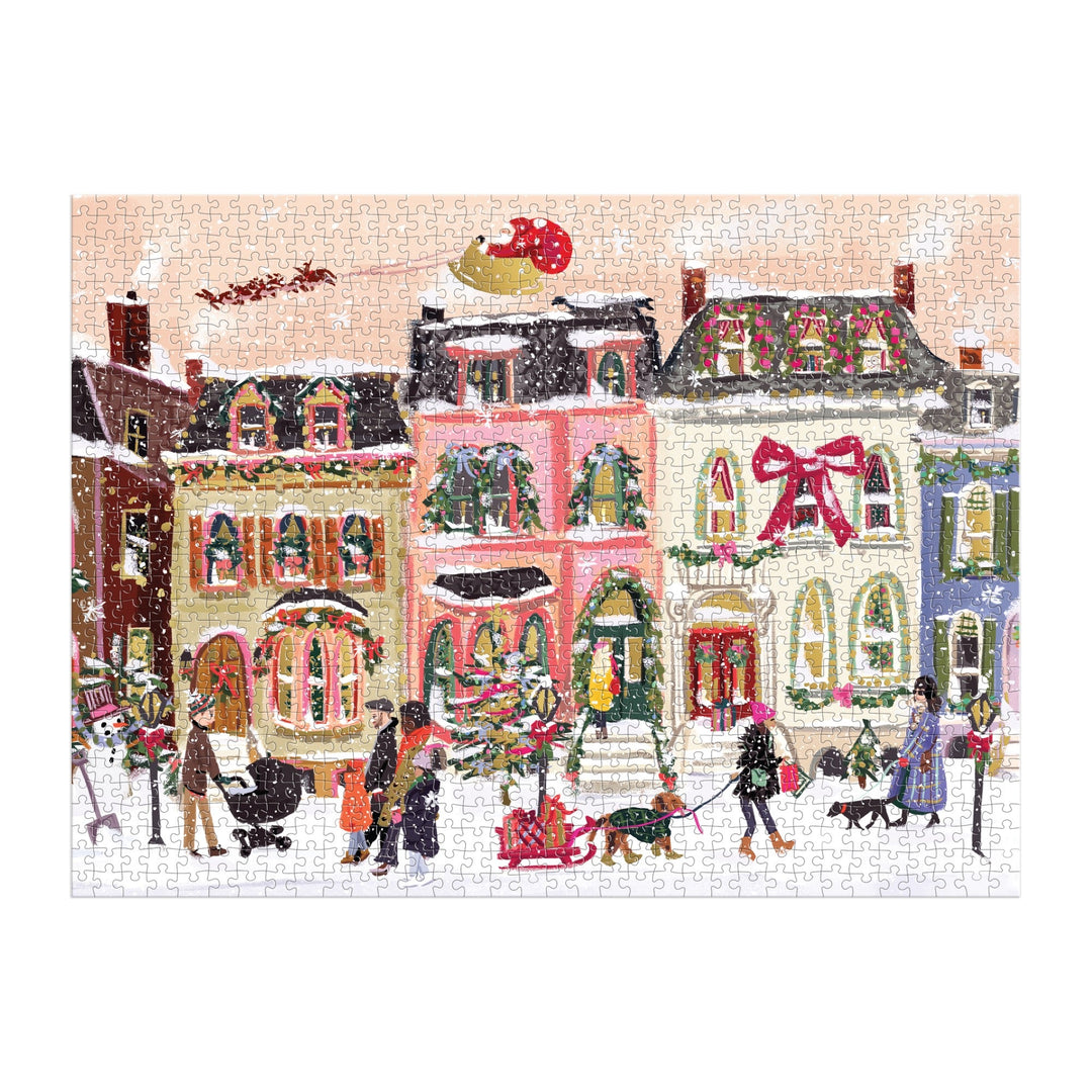 Snowfall on Main Street | 1000 Piece Foil Puzzle