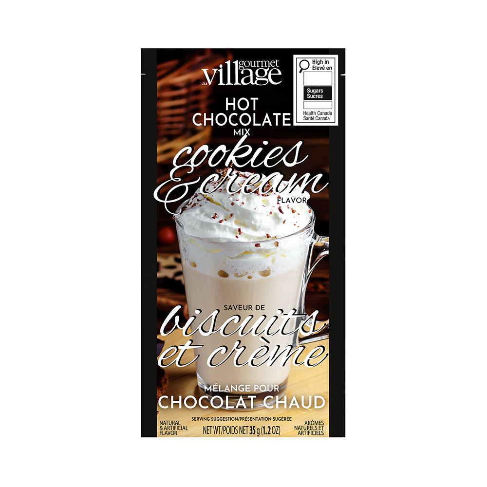 Cookies & Cream single serve hot chocolate by Gourmet du Village
