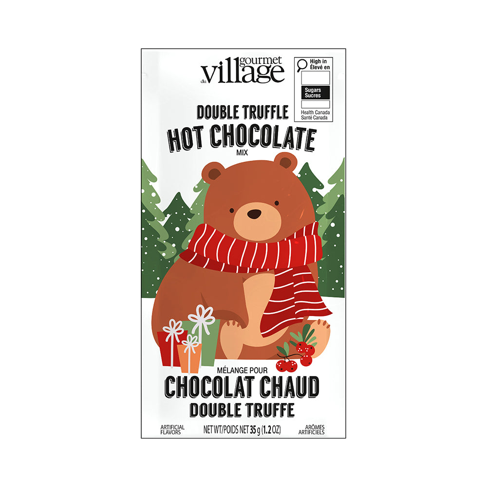 Festive Bear Double Truffle hot chocolate pouch by Gourmet du Village