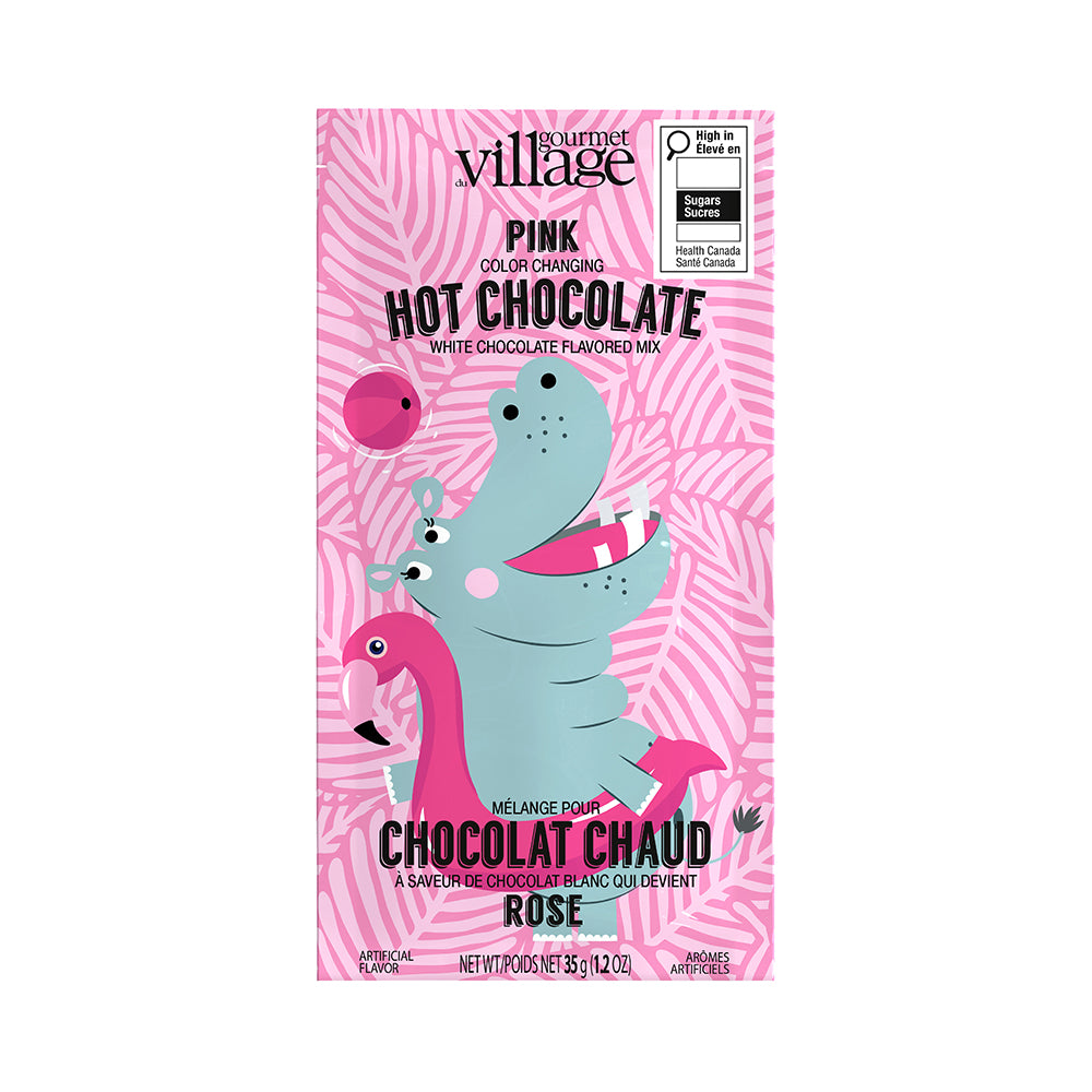 Hippopotamus pink colour-changing hot chocolate by Gourmet du Village