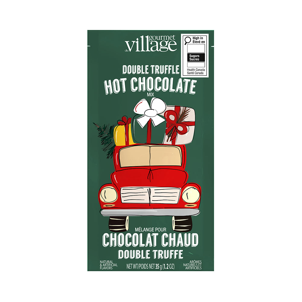 Red Truck Double Truffle hot chocolate pouch by Gourmet du Village