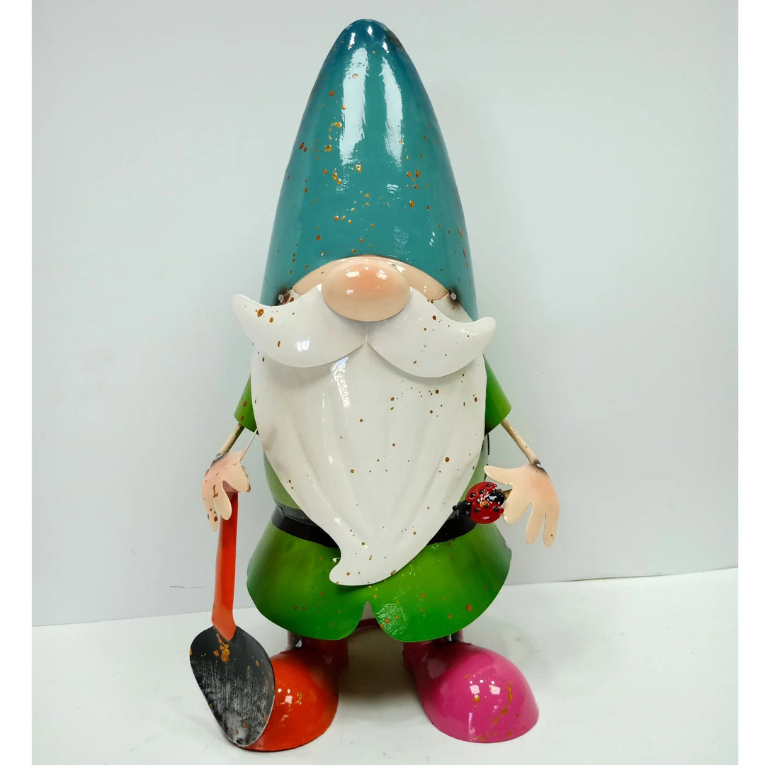 Metal Gnome W Shovel | Garden Statuary