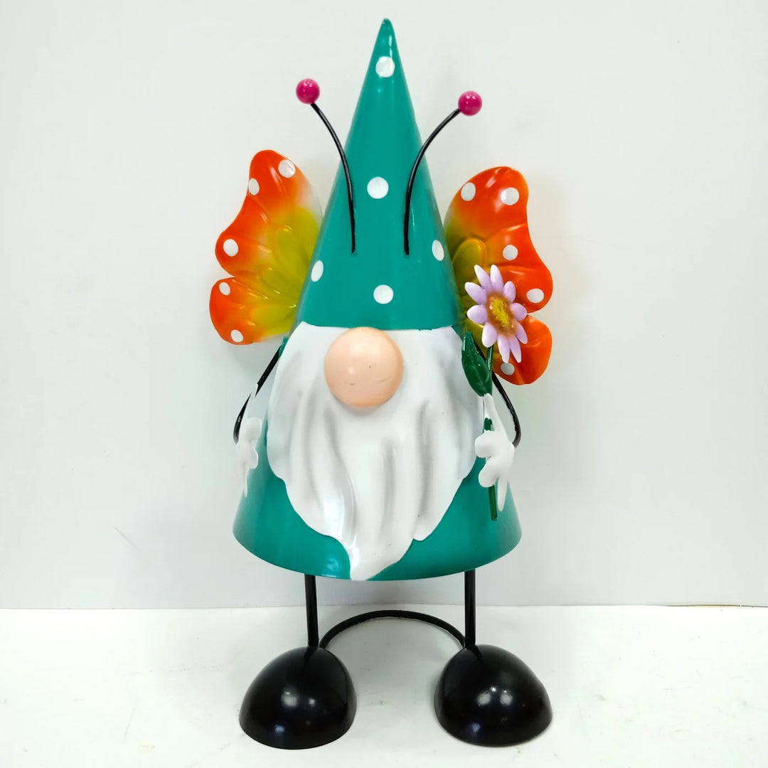 Metal Gnome W Wings | Garden Statuary