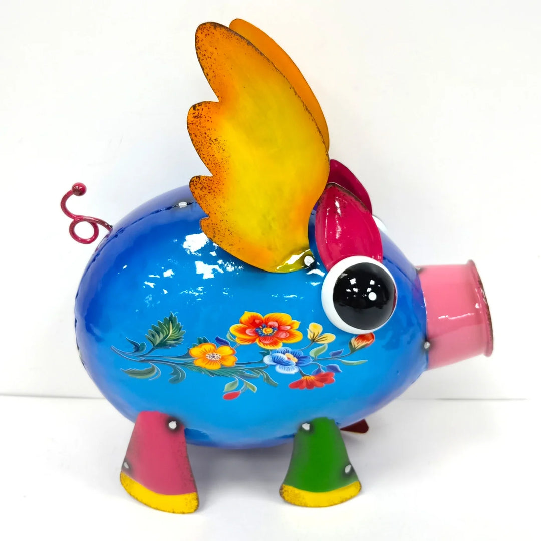 Metal Flying Pig | Garden Statuary