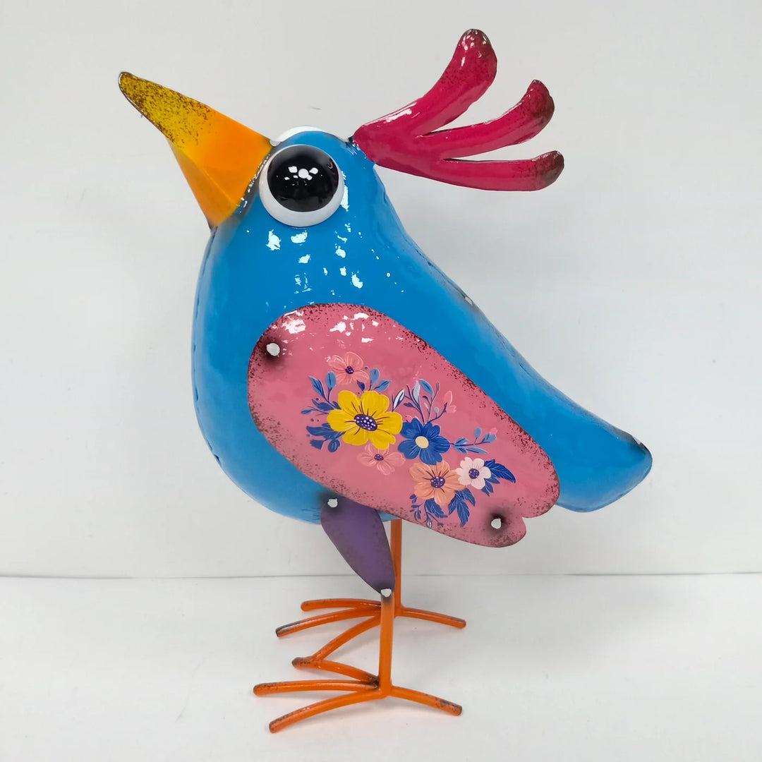 Metal Floral Bird | Garden Statuary