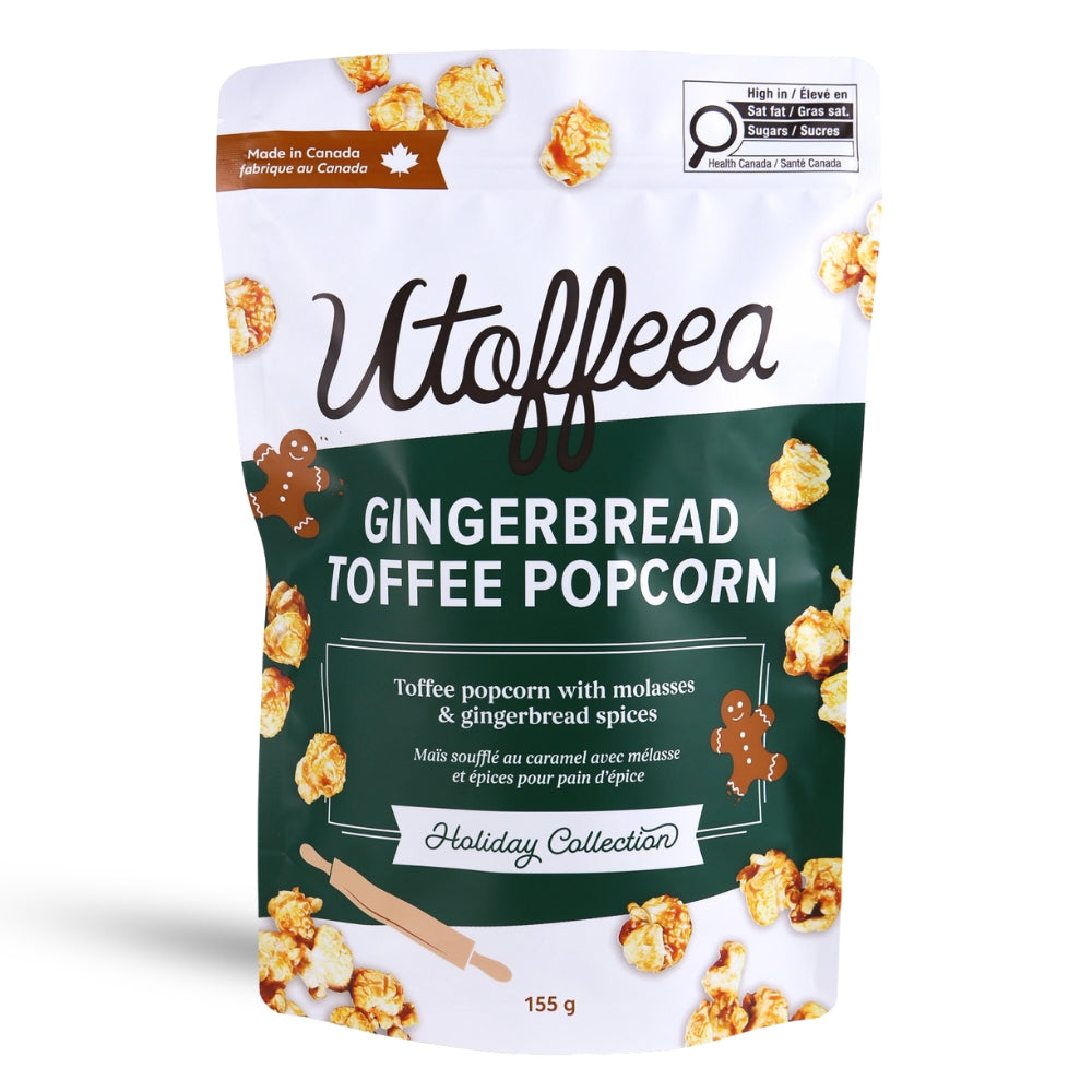 Utoffeea Gingerbread toffee popcorn bag
