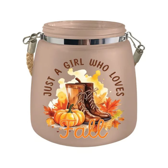 LED Harvest Glass Jar