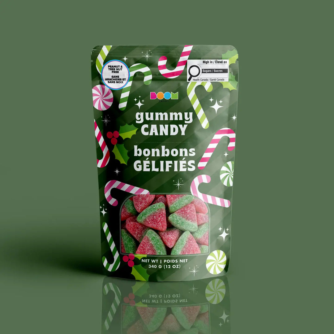 Boom Candy Green Candy Canes bag front