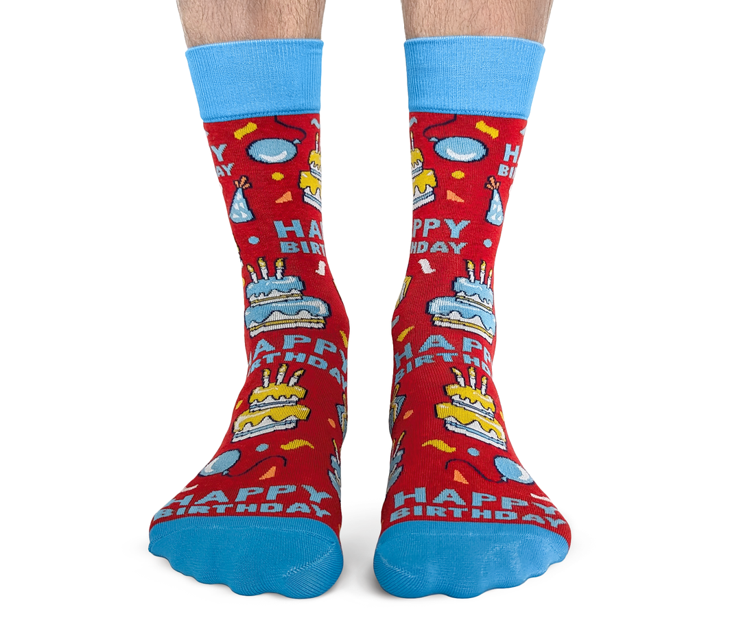 Happy Birthday Red | Mens Socks