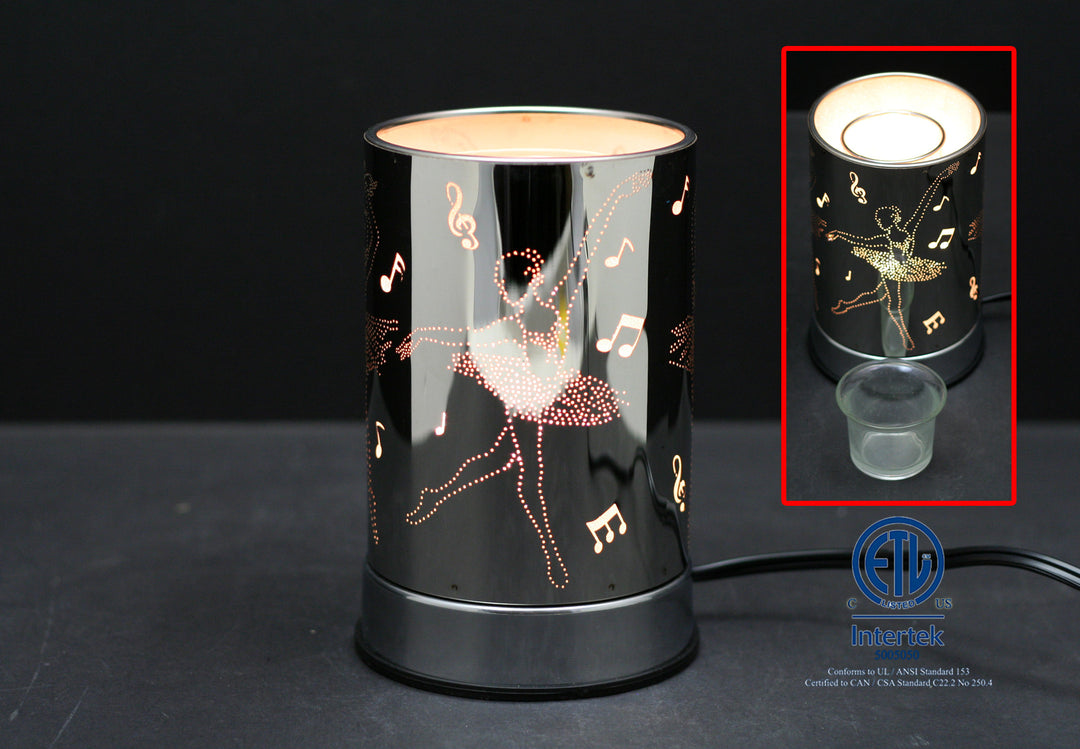 Silver Ballet w Wax Holder | Touch Lamp