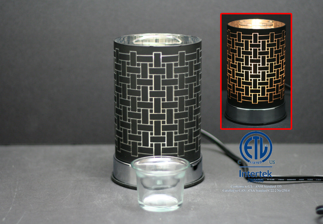 Silver Cross Brick w/ Scented Oil Holder | Touch Lamp