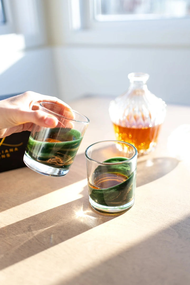 Resin Coated Whiskey Glass