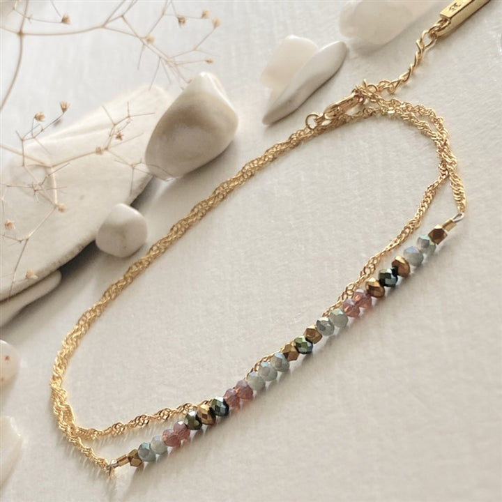 Diamond Dog Beaded Double Wrap | Anklet