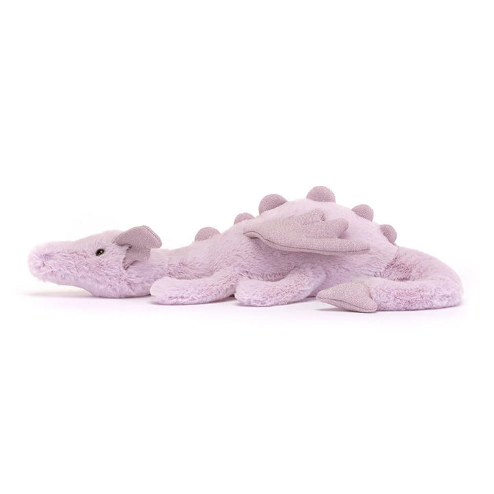 Jellycat Lavender Dragon Little plush, side view