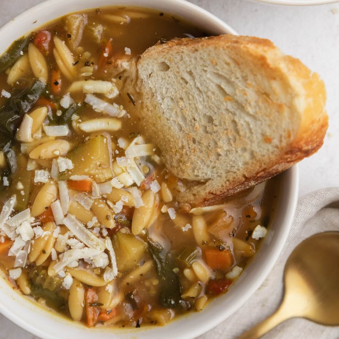 Lemon Chicken &amp; Orzo Soup