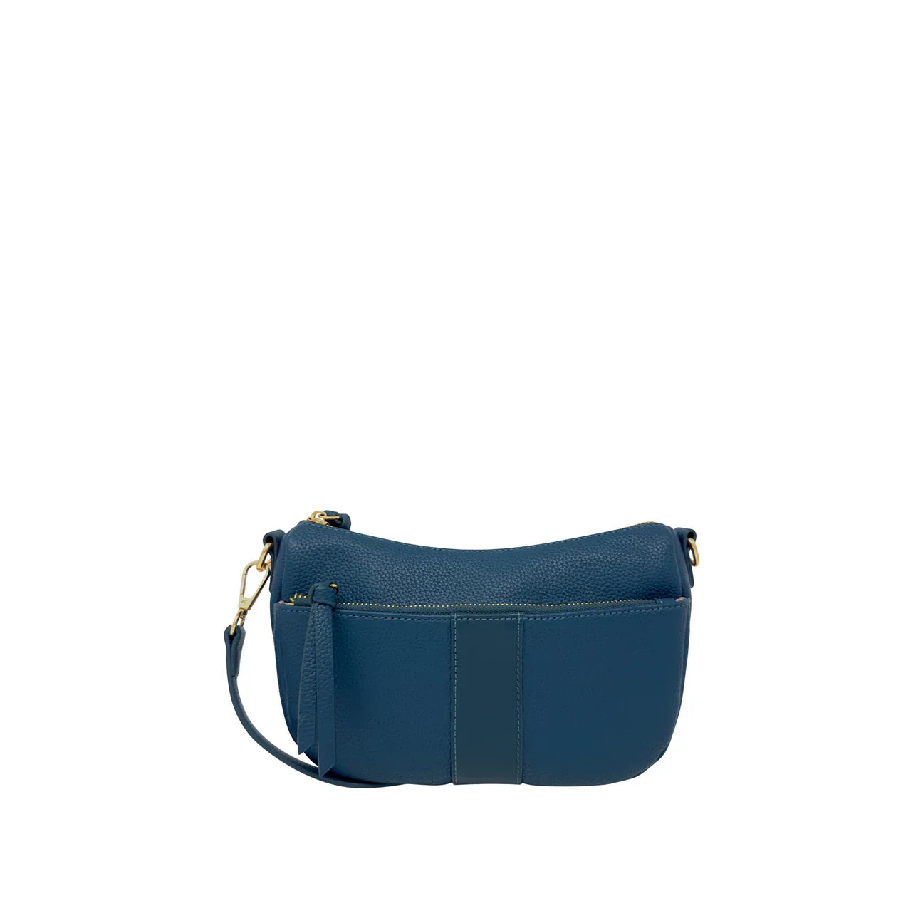 Lottie Crossbody in blue pebbled vegan leather by Espe